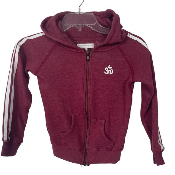 Spiritual Gangster Maroon Full Zip Hoodie Size 6 - Picture 1 of 7